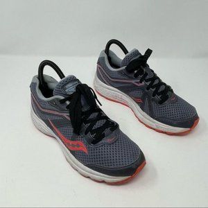 Saucony Women’s Gel Cohesion 11 Gray Orange Running shoes Size 7.5